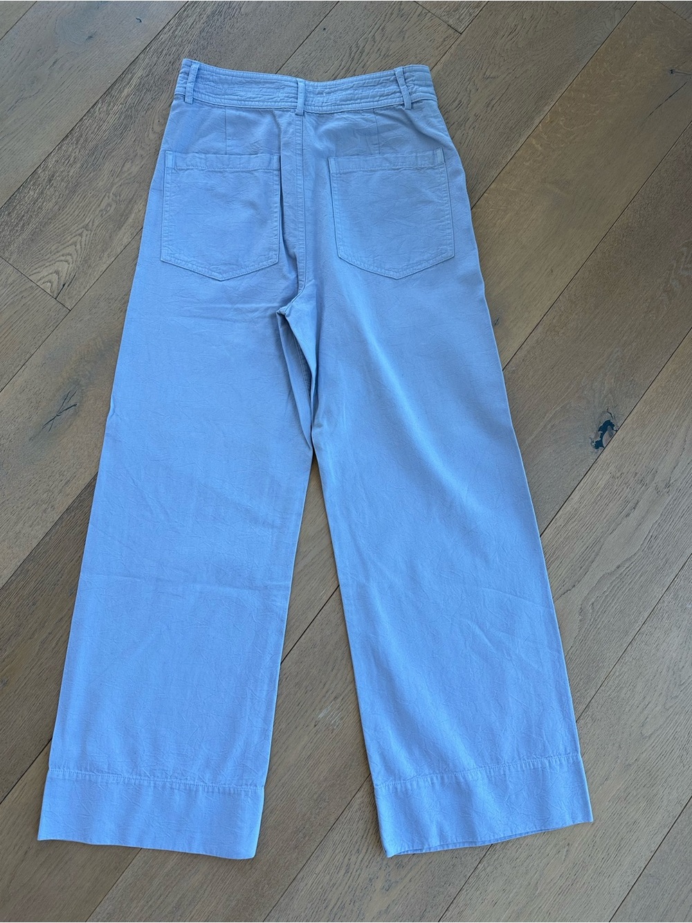 Apiece Apart Merida Wide Leg Cropped Pants Light Blue/Lavender Size 2 - Picture 2 of 5